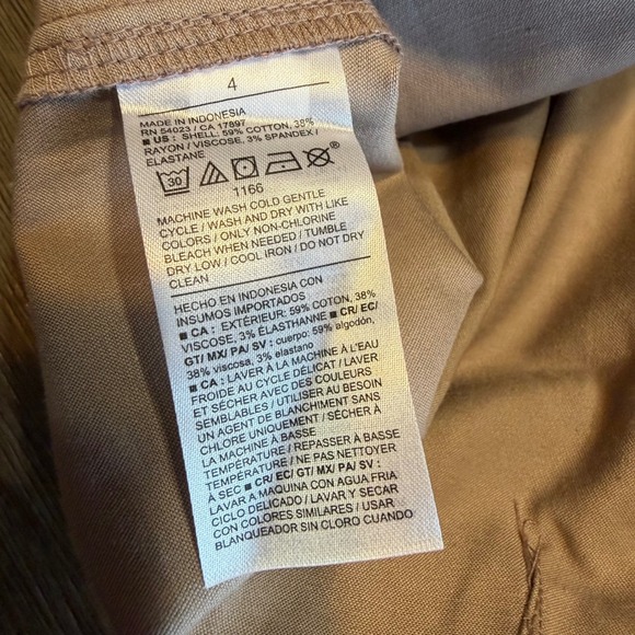 Old Navy Extra High-Rise Wide Leg Cargo Pants Satin Shine Brown Womens 4 NEW - Picture 7 of 10